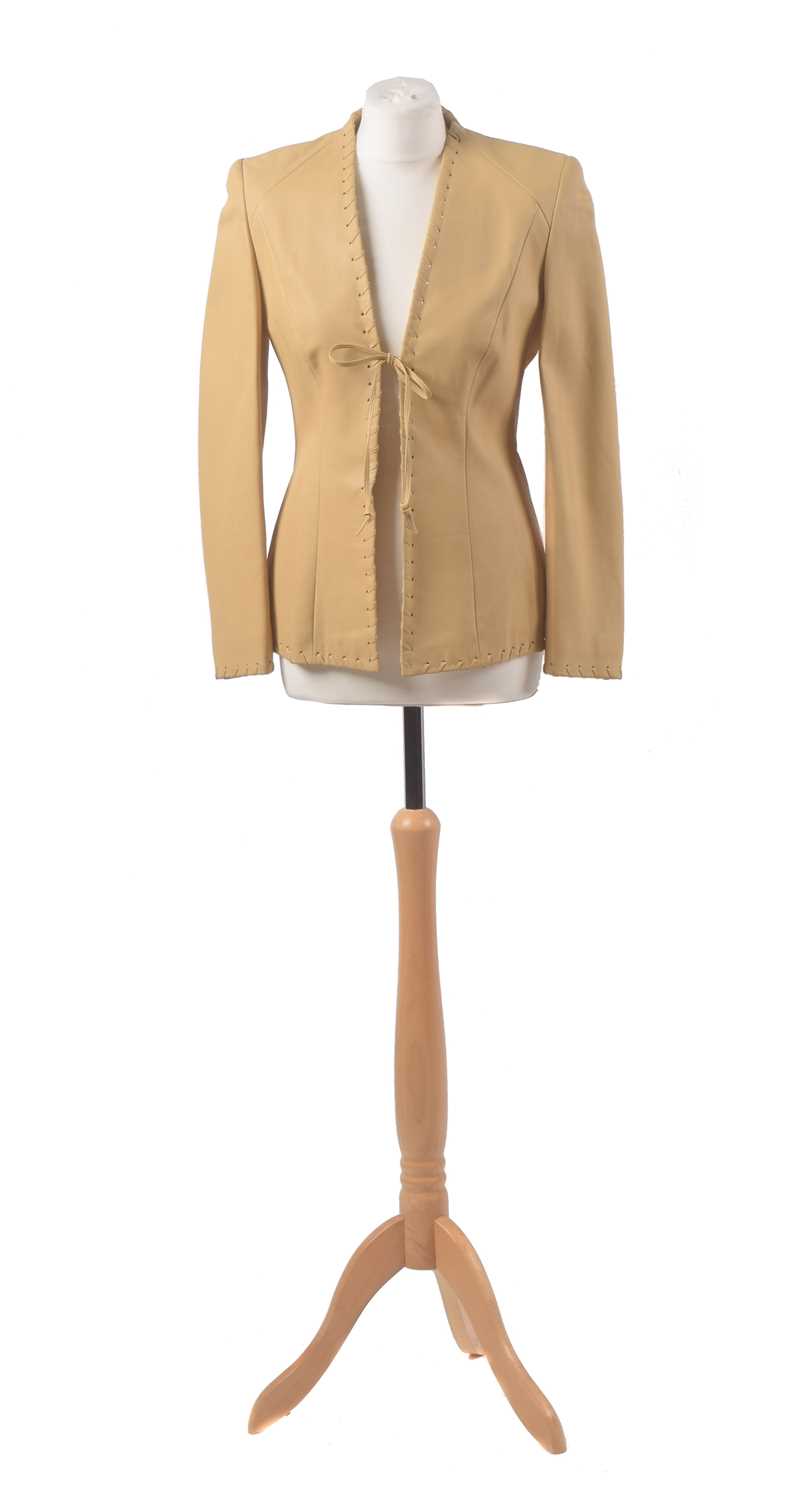 Lot 82 - A leather jacket by Escada