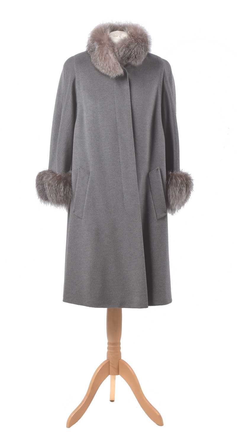 Lot 116 - An angora wool and fur coat by Basler