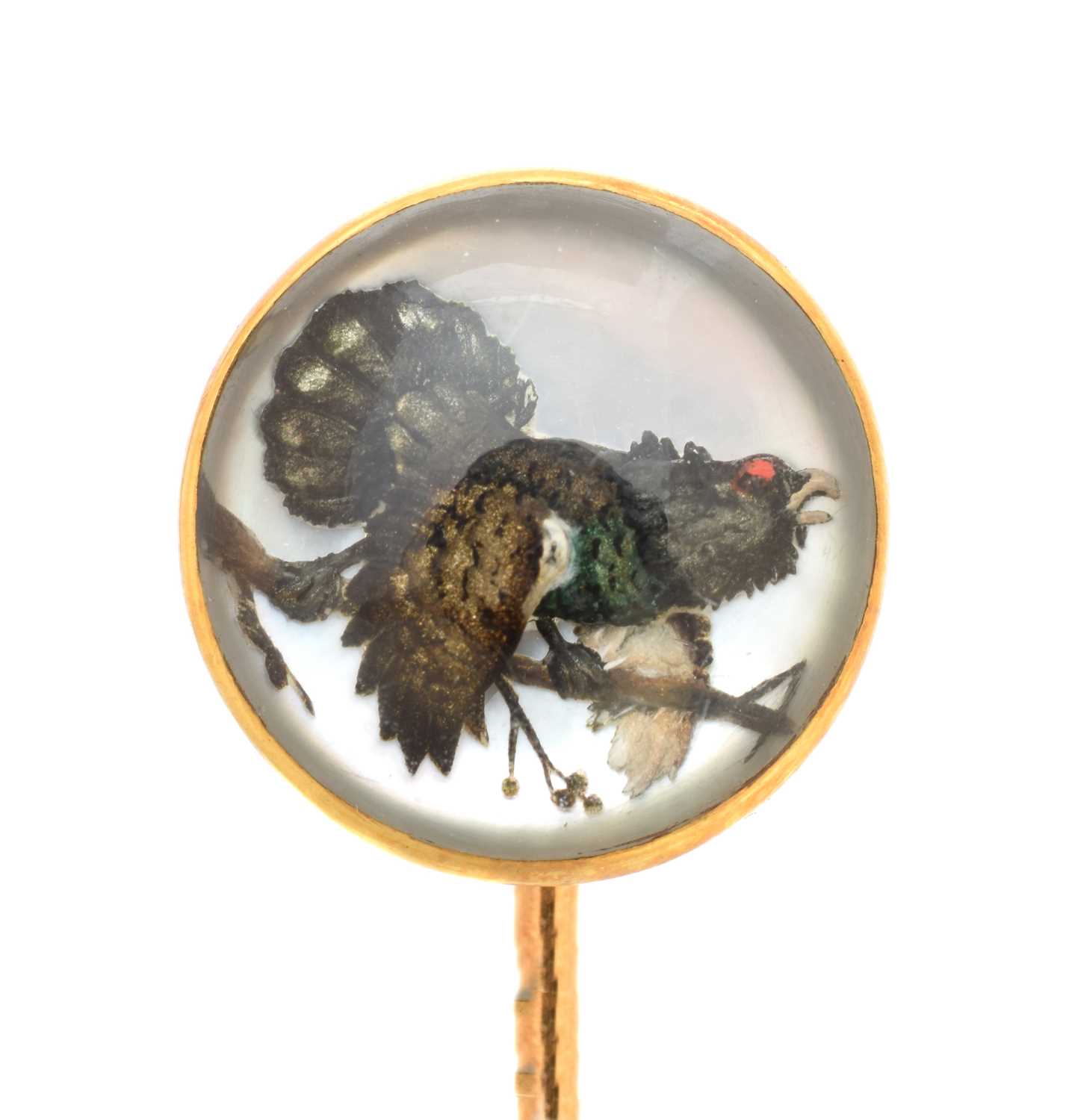 Lot 68 - An early 20th century reverse carved intaglio stickpin, by Ernst Paltscho