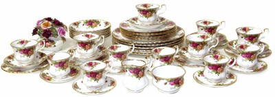 Lot 90 - Royal Albert Old Country Roses tea, coffee and dinner service.