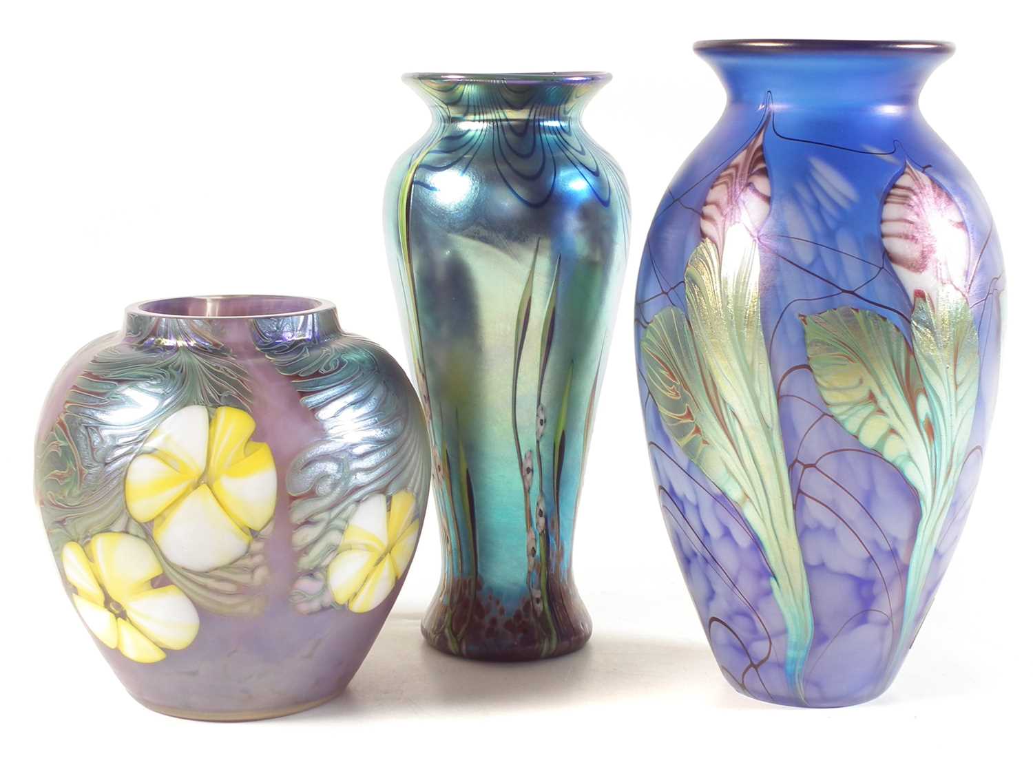 Lot 80 - Three Okra glass vases
