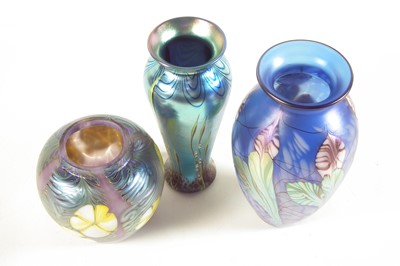 Lot 80 - Three Okra glass vases