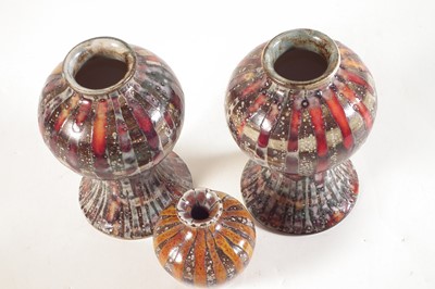 Lot 165 - Pair of Cobridge vases and one other.