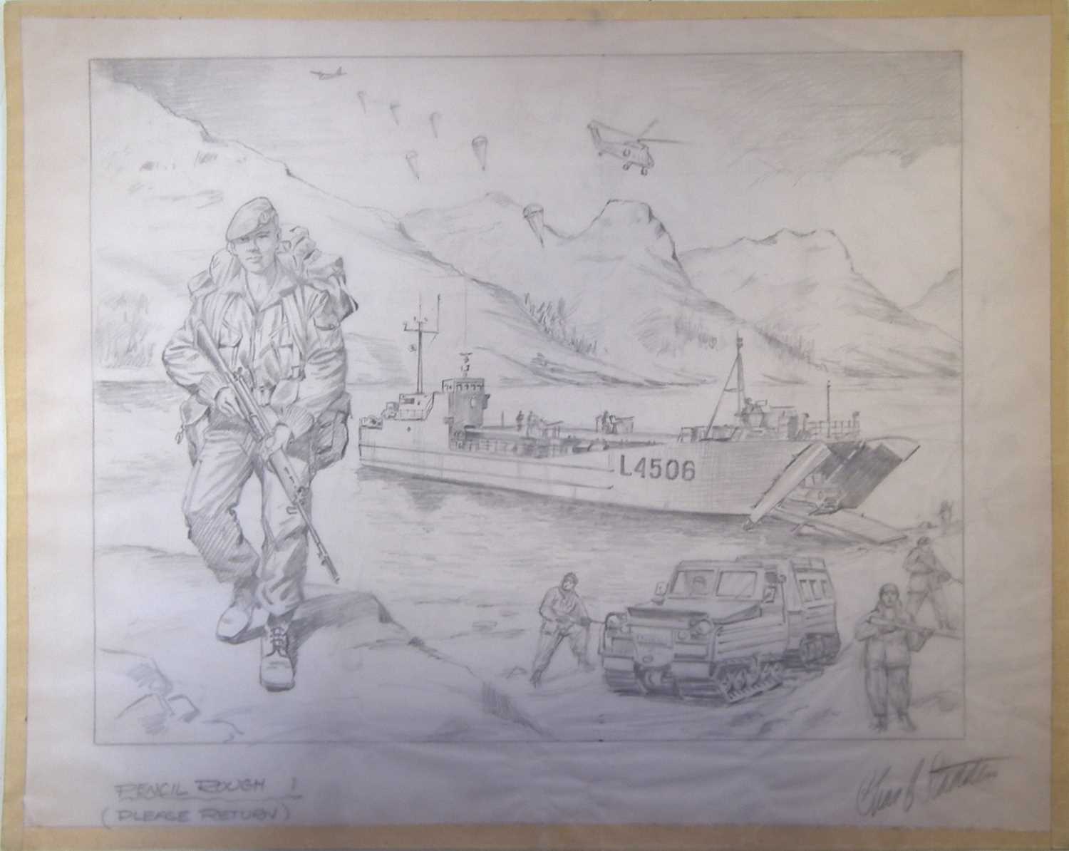 Lot 472 - Collection of original pencil sketches by Charles C Stadden (1919-2002)
