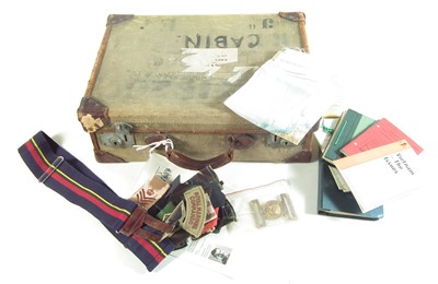 Lot 473 - Major T. Sherman Royal Marines case, and related items