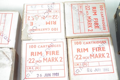 Lot 198 - Eley Match .22lr ammunition 1,000 rounds, also 200 rounds of .22lr Pistol and 1,200 rounds of IMI