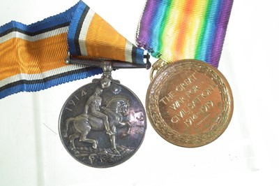 Lot 285 - WWI British War Medal 1914-1918, and Victory Medal