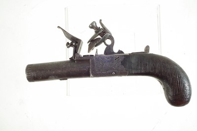 Lot 23 - Flintlock boxlock pistol by Hill London