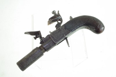 Lot 23 - Flintlock boxlock pistol by Hill London