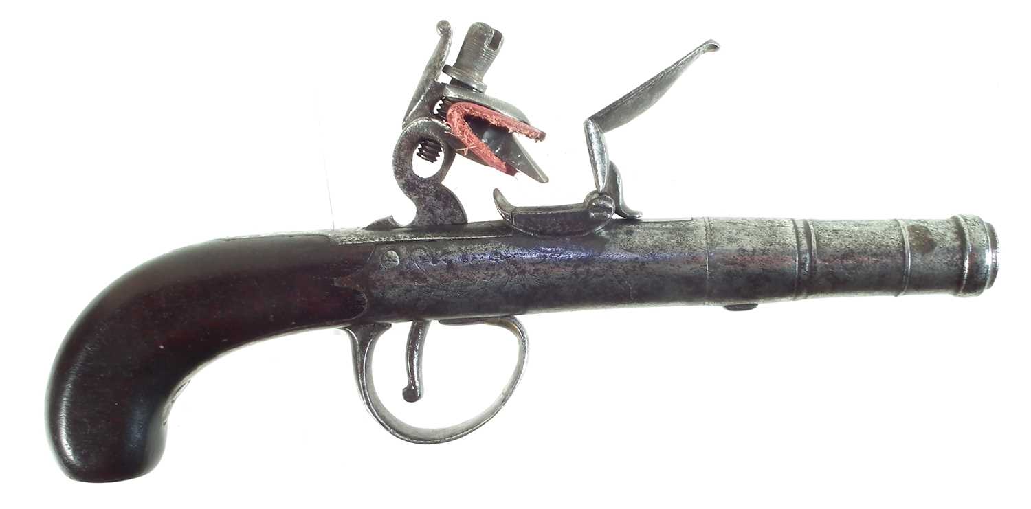 Lot 24 - Queen Anne Flintlock pistol by Waters