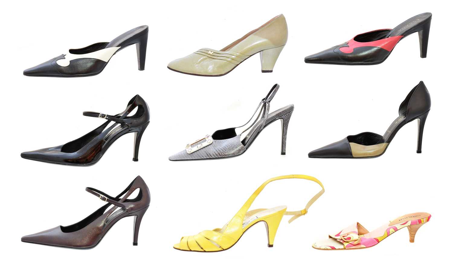 Lot 59 - Ten pairs of designer heels