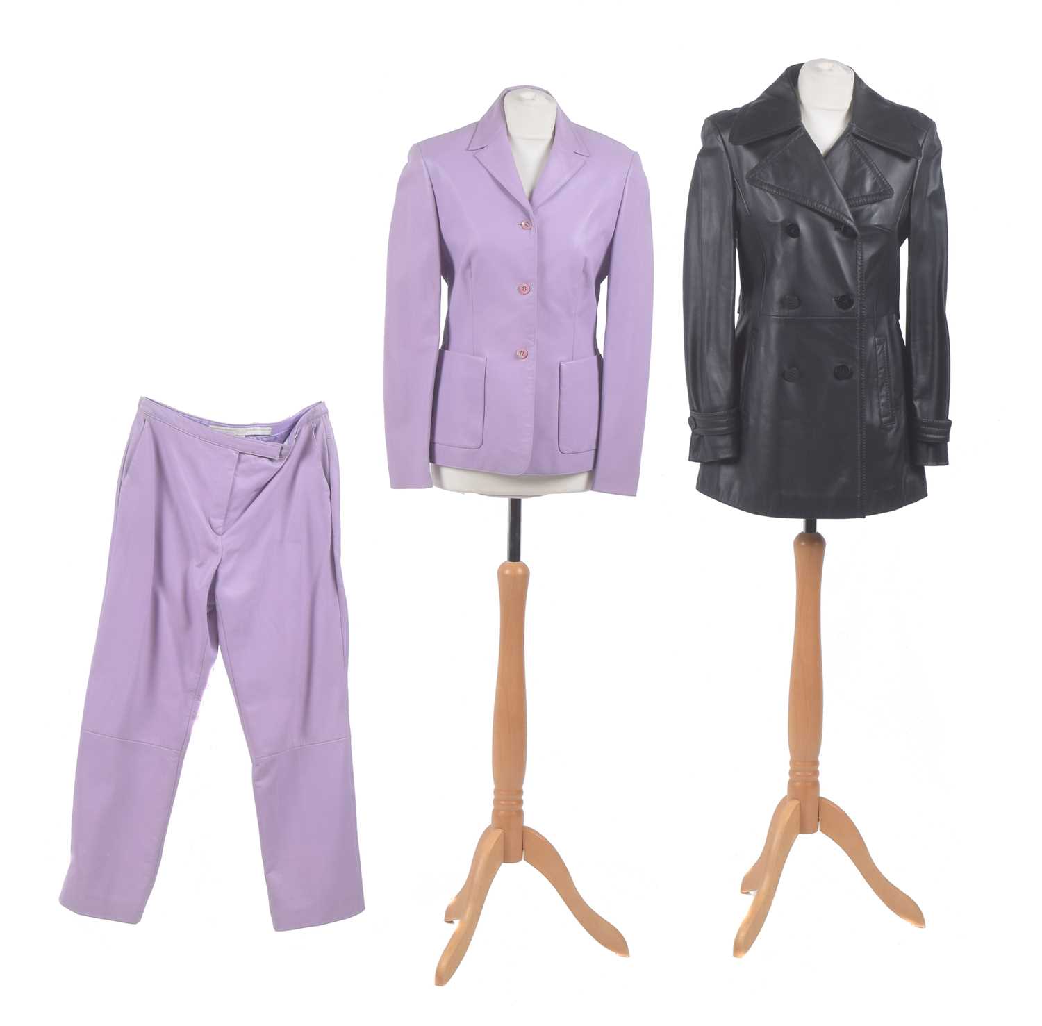 Lot 97 - Three items of Escada sport leather clothing
