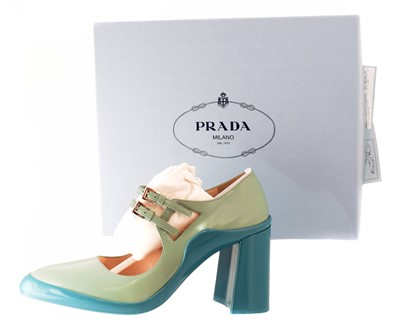 Lot 74 - A pair of Prada 'Calzature Donna' heels