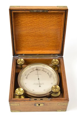 Lot 329 - Compensated aneroid barometer by Redding & Co. London