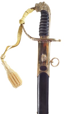 Lot 369 - Modern replica of an 1803 pattern Infantry officers sword and scabbard