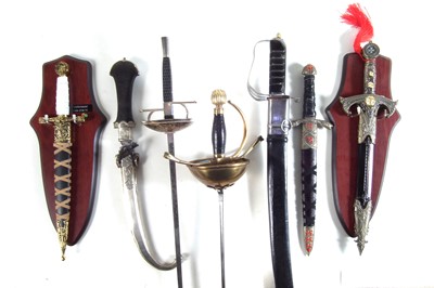 Lot 348 - Collection of swords and daggers