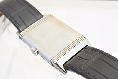 Lot 271 - A Jaeger-LeCoultre Grande Reverso Ultra Thin stainless steel manual wind wristwatch