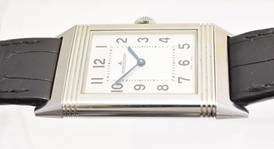 Lot 271 - A Jaeger-LeCoultre Grande Reverso Ultra Thin stainless steel manual wind wristwatch