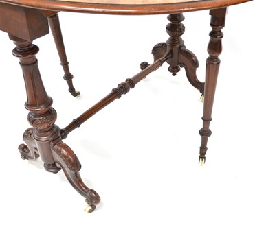 Lot 405 - Victorian walnut Pembroke table