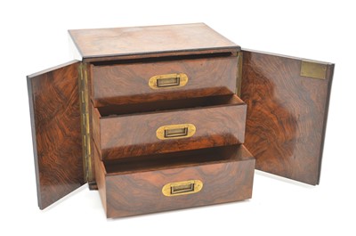 Lot 343 - Victorian figured walnut tabletop cabinet