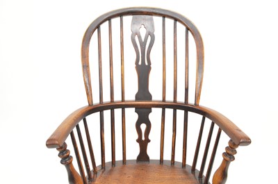 Lot 378 - Mid 19th century ash and elm Windsor chair