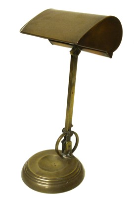 Lot 194 - Early 20th-century brass framed desk lamp
