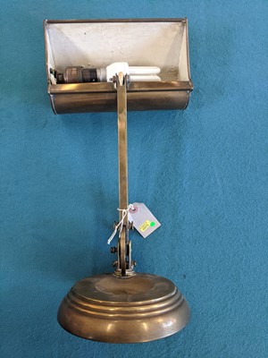 Lot 194 - Early 20th-century brass framed desk lamp