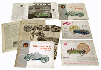 Lot 62 - 1933 promotional brochure for MG Magna Sports four-seater