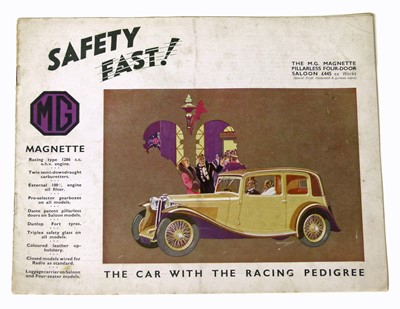 Lot 68 - MG Magnet sales brochure 1933