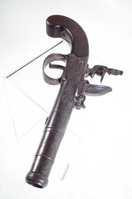 Lot 20 - Flintlock Queen Anne pistol by Barbar