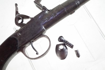 Lot 20 - Flintlock Queen Anne pistol by Barbar