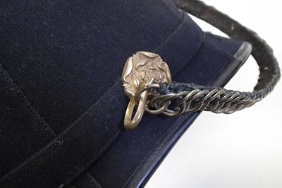 Lot 420 - Royal Jersey Infantry blue cloth helmet