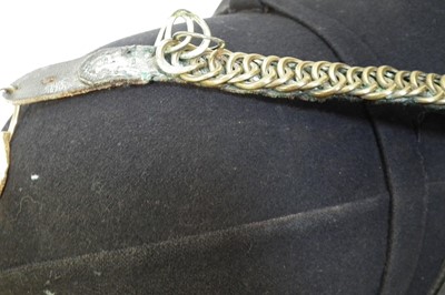 Lot 420 - Royal Jersey Infantry blue cloth helmet
