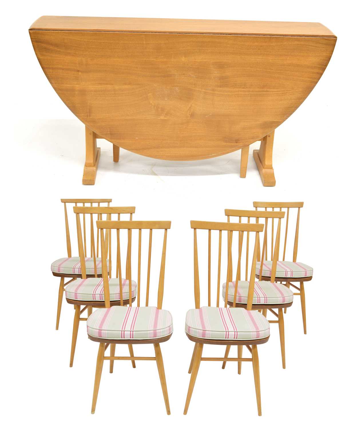 Lot 251 - Ercol dining table & 6 chairs