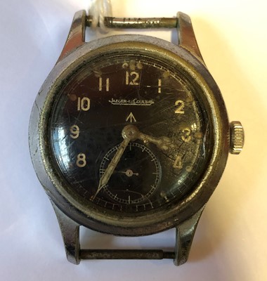 Lot 270 - A WWII Jaeger-LeCoultre 'Dirty Dozen' manual wind wristwatch