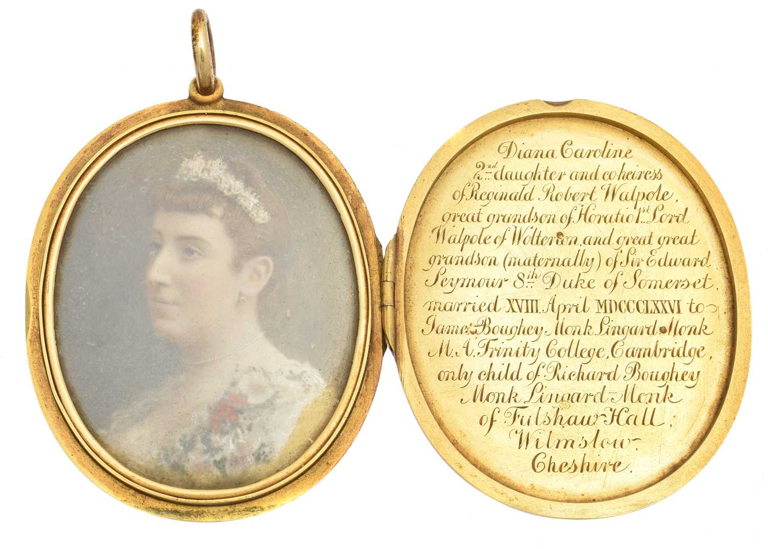 Lot 99 - A late Victorian 18ct gold photograph miniature locket