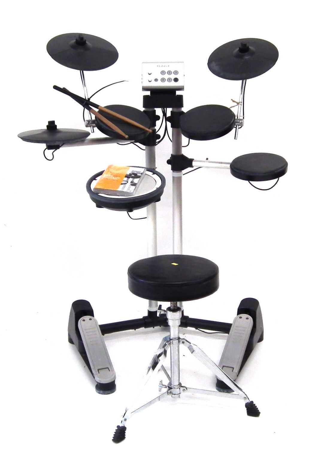 Lot 34 - Roland V-Drum Electric drum kit, with stool DVD and two sticks.