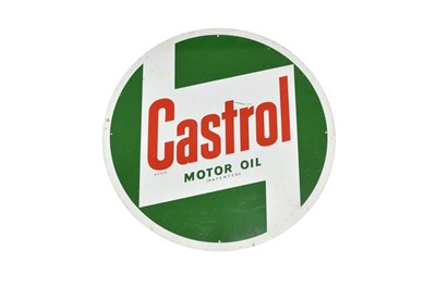 Lot 101 - Castrol Motor Oil circular metal sign, diameter 60cm.
