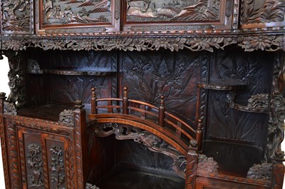Lot 429 - Late 19th-century hardwood display cabinet