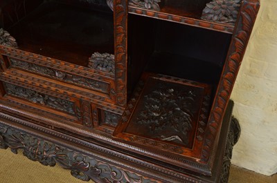 Lot 429 - Late 19th-century hardwood display cabinet