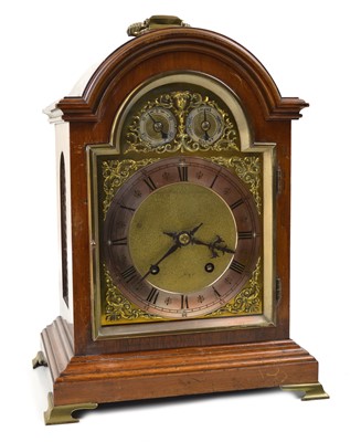 Lot 318 - Late 19th century two train bracket clock
