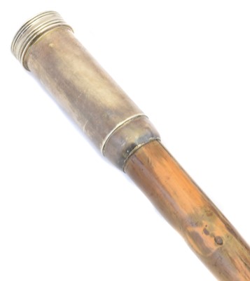 Lot 128 - A George V silver topped walking cane