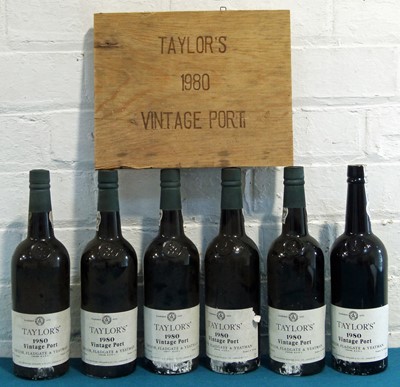Lot 50 - 6 Bottles Taylor’s Vintage Port 1980