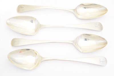 Lot 194 - Four Georgian table spoons