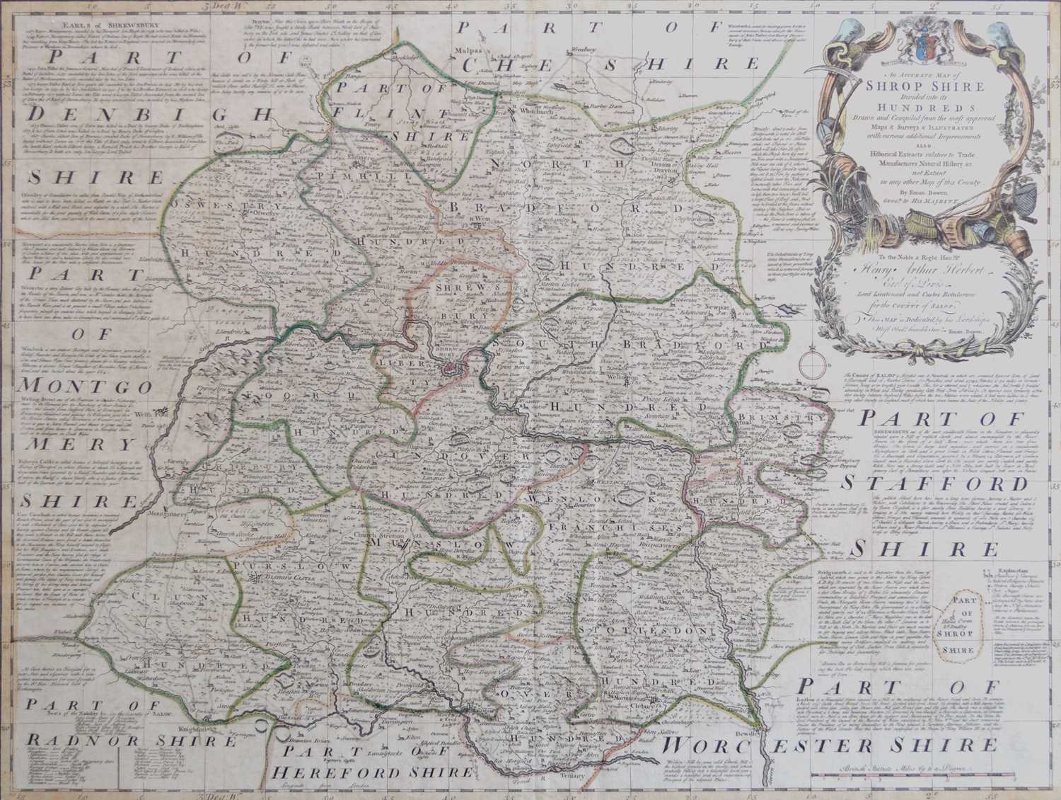 Lot 87 - An assortment of various maps to include Shropshire, Derbyshire and Staffordshire (6).