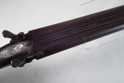 Lot 112 - Double barrel pinfire shotgun by J.J. Reeb
