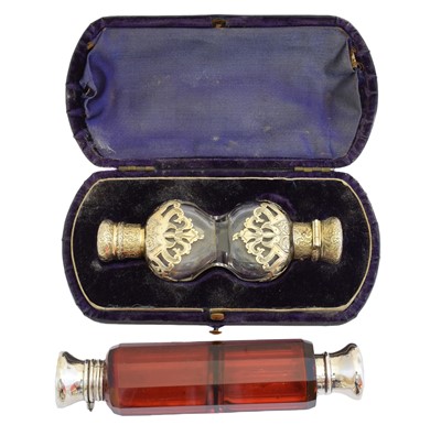 Lot 152 - Two Victorian double ended scent bottles