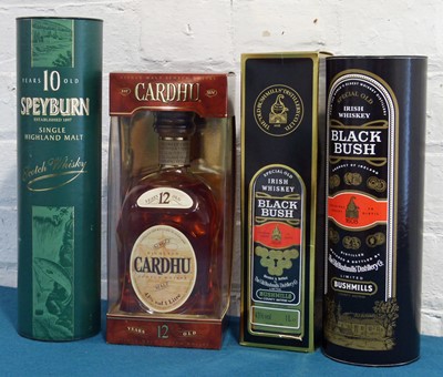 Lot 55 - 4 x 1 Litre bottles Mixed Lot Fine Malts and Irish Whiskeys