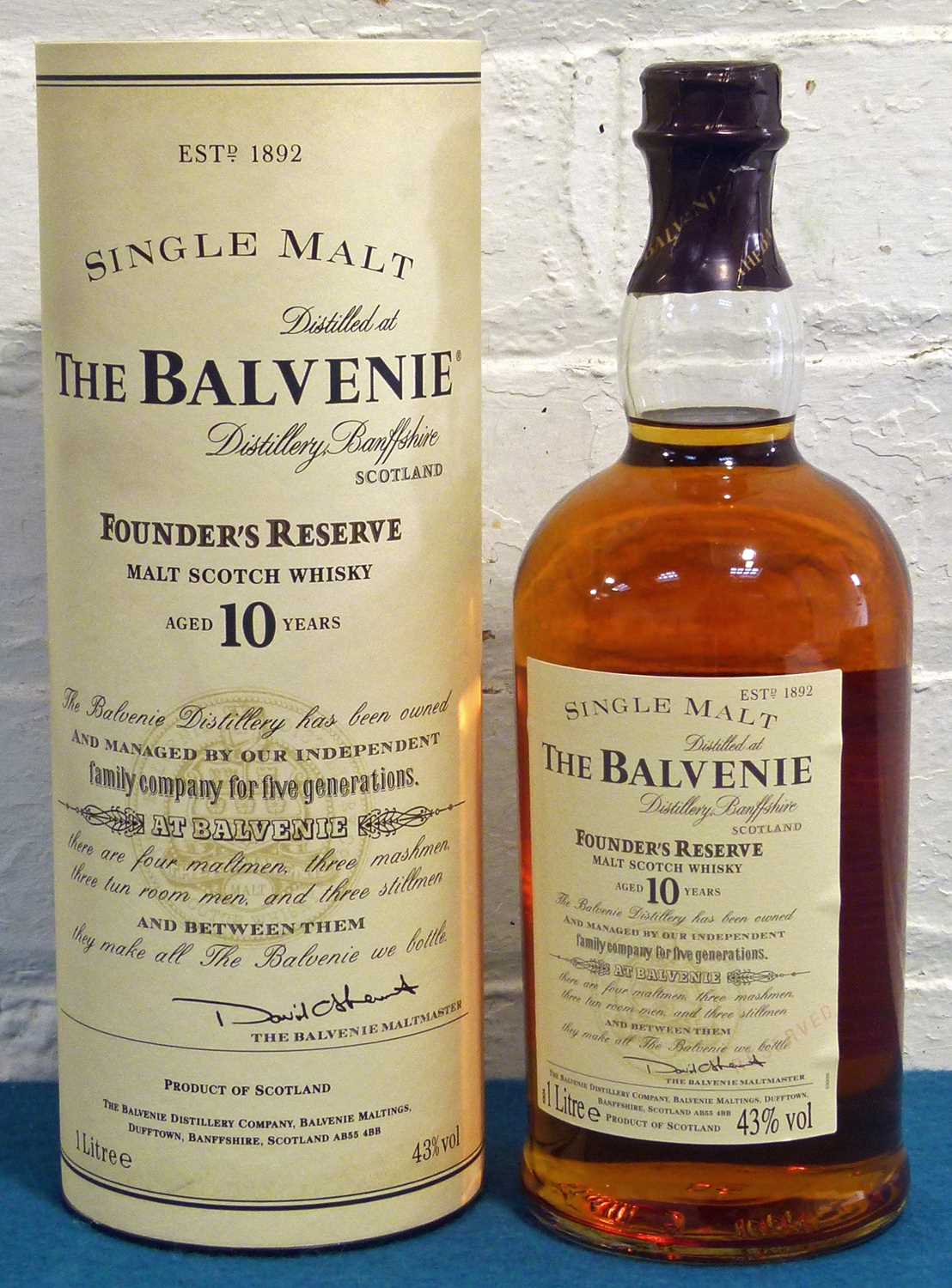 Lot 50 - 1 Litre Bottle The Balvenie “Founders Reserve”