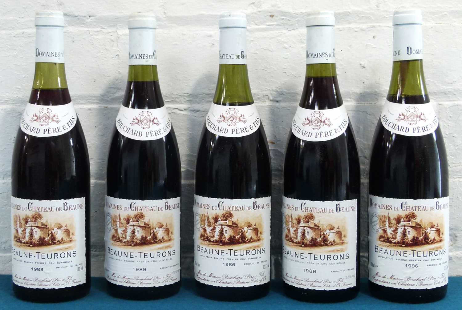 Lot 8 - 5 Bottles Mixed Lot Beaune-Teurons Premier Cru Domaines du Chateau de Beaune Bouchard Pere et Fils